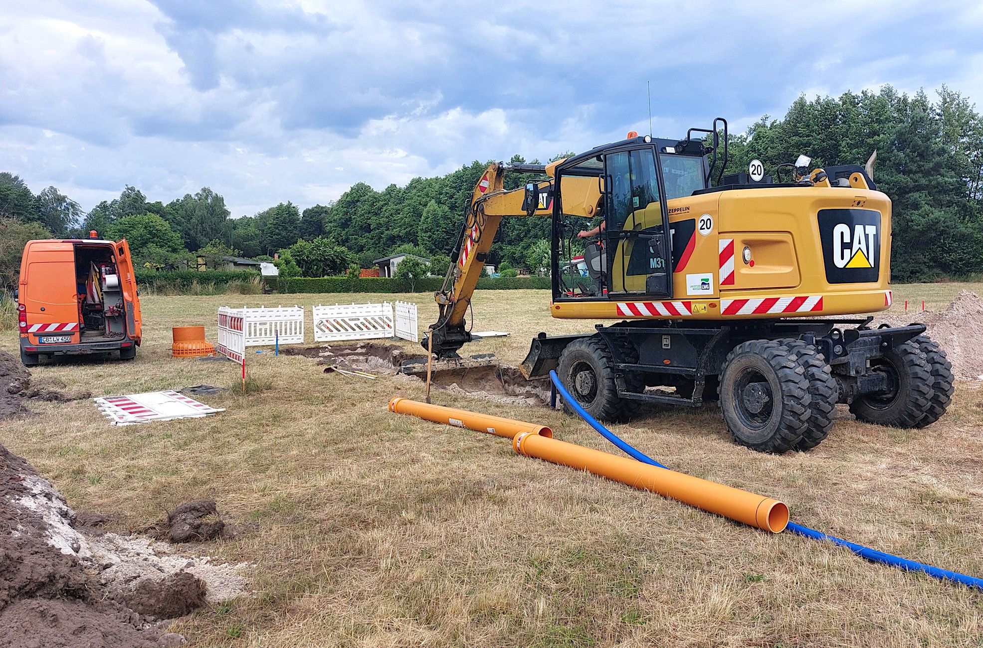 Arbeiten der LWG in der Cottbuser Hammergrabensiedlung