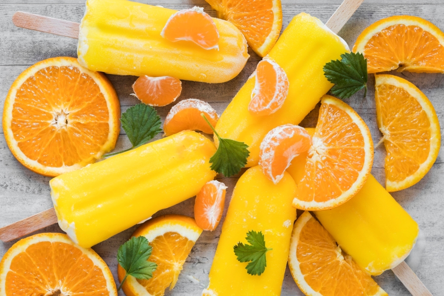 Orangen-Wassereis